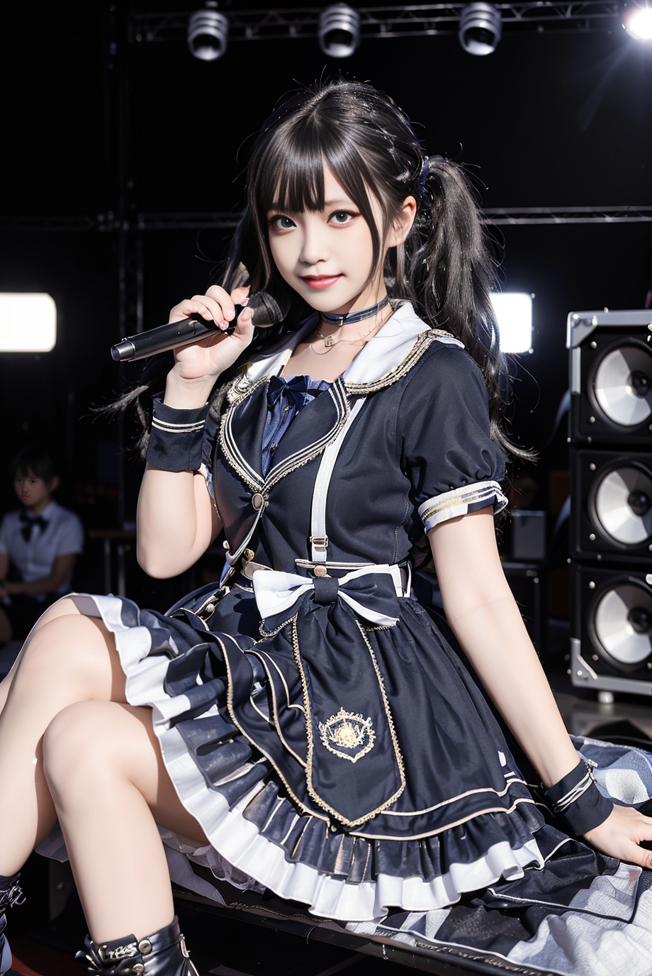 00100-1744663902-realistic, photorealistic, masterpiece, best quality, idol_costume, boots, 1girl, solo, smile, idol, full body, looking at viewe.png